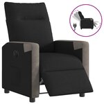 vidaXL Fauteuil inclinable électrique Noir Tissu