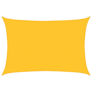 vidaXL Voile d'ombrage 160 g/m² rectangulaire jaune 5x6 m PEHD
