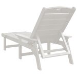 vidaXL Mobilier de jardin lounge 2 Pièces Blanc 53 x 195.5 x 30cm