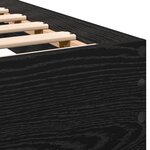vidaXL Cadre de lit avec tête de lit Chêne noir 120 x 190 cm
