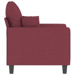 vidaXL Fauteuil Rouge bordeaux 60 cm Tissu