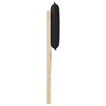 vidaXL Tête de lit capitonnée Naturel et Noir 80 cm Pin massif