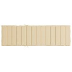 vidaXL Coussin de chaise longue beige 200x50x3 cm tissu oxford