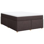 vidaXL Sommier à lattes de lit avec matelas Marron foncé 160x200 cm