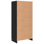 vidaXL Armoire Chêne noir 82 5 x 51 5 x 180 cm Bois d'ingénierie
