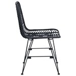 vidaXL Chaise de salle à manger 2 Pièces Noir 44 x 47 x 85 cm