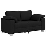 vidaXL Canapé 2 Pièces Noir 219 x 80 x 82 cm tissu