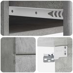 vidaXL Cabinet de chevet mural Gris béton 34 5 x 33 x 40 cm