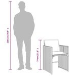 vidaXL Ensemble à manger de jardin 15 Pièces coussins noir résine tressée