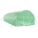 vidaXL Serre avec cadre en acier vert 24 m² 8x3x2 m