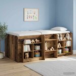 vidaXL Cadre de Lit Élevé pour Enfants 2 Pièces Bois ancien 98 5 x 200 cm