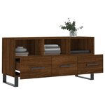 vidaXL Meuble TV chêne marron 102x36x50 cm bois d'ingénierie