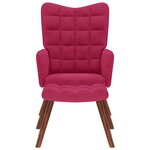 vidaXL Chaise de relaxation avec tabouret Bordeaux Velours
