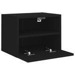 vidaXL Meubles TV muraux 2 Pièces noir 40x30x30 cm bois d'ingénierie