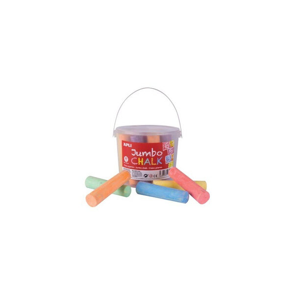 Pot 20 Craies Géantes Couleurs Assorties Apli