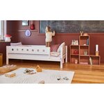 Flexa WHITE Banquette-lit 90 x 200 cm avec dossier et barriere avant classique Blanc