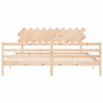 vidaXL Cadre de lit sans matelas 200x200 cm bois massif