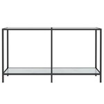 vidaXL Table console Blanc 140x35x75 5 cm Verre trempé