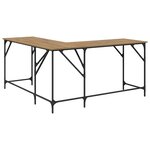 vidaXL Bureau Chêne artisanal 149 x 149 x 75 cm Bois d'ingénierie