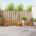vidaXL Ensemble de canapés d'extérieur 7 Pièces Naturel