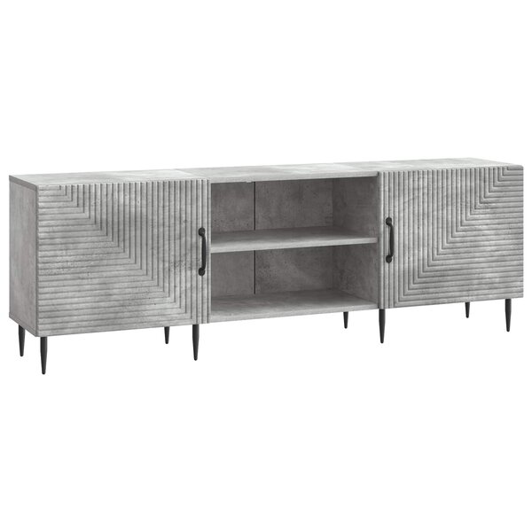 vidaXL Meuble TV 150 x 31 x 50 cm Gris béton Bois d'ingénierie