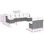 vidaXL Salon de jardin avec coussins 9 Pièces beige résine tressée