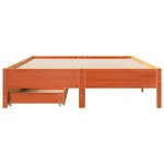 vidaXL Cadre de lit sans matelas cire marron 150x200cm bois pin massif