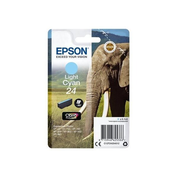 Epson cartouche t2425 - eléphant - cyan clair