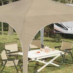 vidaXL Tente de fête pop-up 290 x 290 x 245 cm Crème