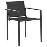 vidaXL Chaises de jardin 2 Pièces Noir et anthracite 53 5 x 59 x 77 cm
