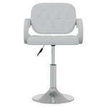 vidaXL Chaises pivotantes à manger lot de 2 blanc similicuir