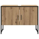 vidaXL Ensemble de mobilier de salle de bain avec porte 2 Pièces Marron