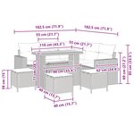 vidaXL Ensemble de canapé de jardin 9 Pièces Noir polyrotin
