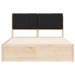 vidaXL Cadre de lit avec tête de lit rembourrée Noir 140 x 200 cm