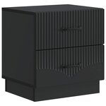 vidaXL Cabinet de chevet Noir 43 x 34 5 x 44 5 cm Bois d'ingénierie