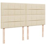 VidaXL Cadre de lit ottoman avec matelas crème 180x200 cm tissu