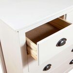 vidaXL Buffet Hill Blanc 79x40x80 cm Bois de pin solide