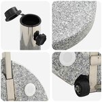 vidaXL Pied de parasol Gris 45 x 45 x 37.5 cm Granite