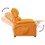 vidaXL Fauteuil de massage Jaune Tissu
