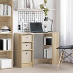 vidaXL Bureau Chêne Sonoma Bois d'ingénierie 100 x 40 x 75 cm