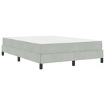 vidaXL Lit boxspring avec matelas Gris clair 140 x 200 cm Velours