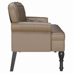 vidaXL Banc Chesterfield Cappuccino 119.5 x 64.5 x 75 cm