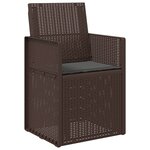 vidaXL Chaises de jardin salle à manger 2 Pièces Marron et anthracite PP