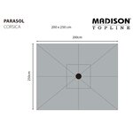 Madison Parasol Corsica 200x250 cm vert