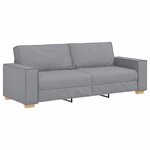 vidaXL Ensemble de Canapés 3 Pièces Gris 220 x 78 x 84 cm tissu