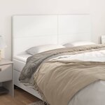 vidaXL Têtes de lit 4 Pièces Blanc 100x5x78/88 cm Similicuir