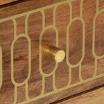 vidaXL Table de chevet 50x33x62 cm Bois de manguier solide