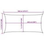 vidaXL Voile d'ombrage 160 g/m² rectangulaire sable 4x7 m PEHD