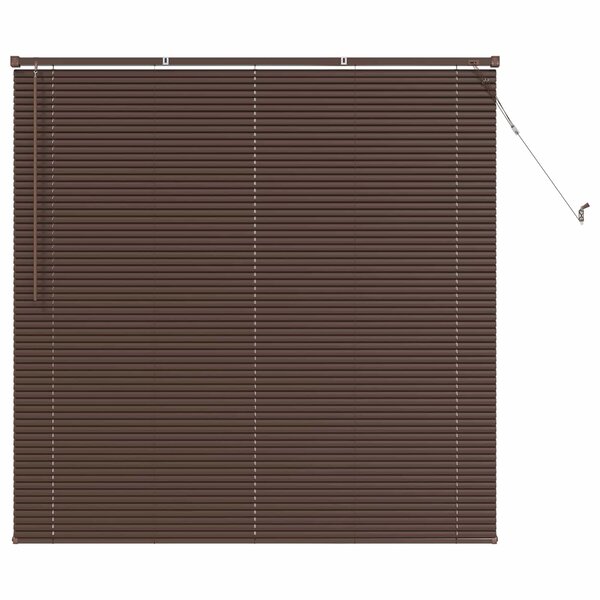 vidaXL Store Vénitien Marron Foncé avec Motif en Bois 160 x 150 cm PVC