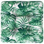 vidaXL Coussin de palette motif de feuilles 58x58x10 cm tissu